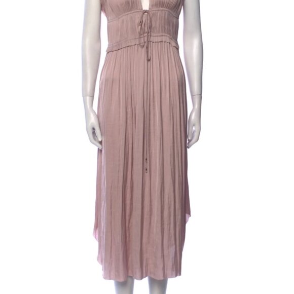 NWOT ULLA JOHNSON Kaiya Midi Dress in Lavender XS $495 - Picture 9 of 9
